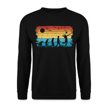 Volleyball Evolution Volleyballspieler - Unisex Pullover - Schwarz - Vorne - Alina (178cm) & Michal (187cm)