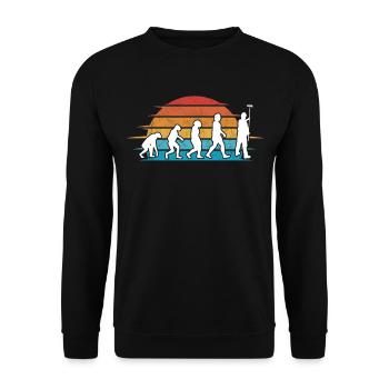 Painter and varnisher Evolution Master painter - Unisex Sweatshirt - black - Front - Alina (178cm) & Michal (187cm)