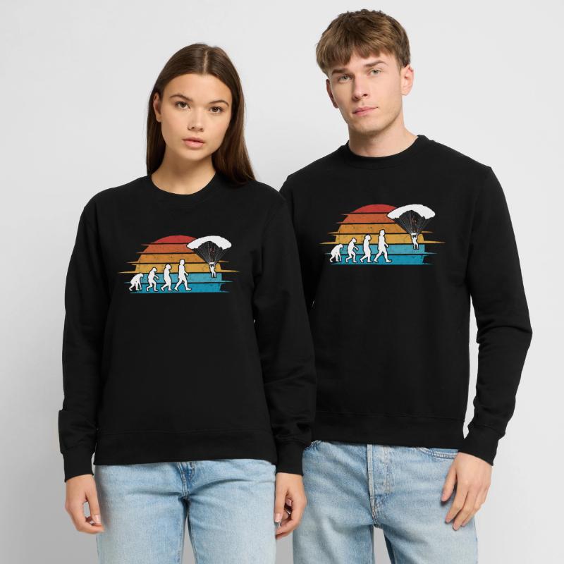 Fallschirmspringer EvolutionFallmschirm Skydive Unisex Pullover