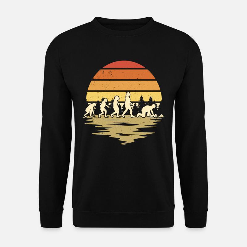 Pflasterer Evolution Steinsetzer Pflastersetzer - Unisex Pullover - Schwarz