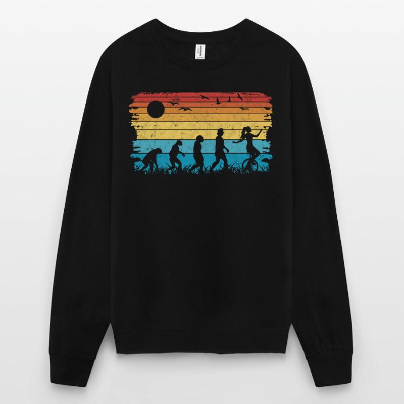 Einrad Evolution Einradfahrer Unisex Pullover