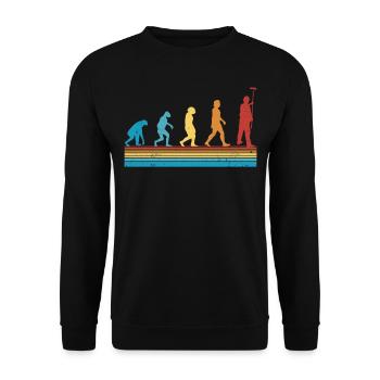 Painter and varnisher Evolution Master painter - Unisex Sweatshirt - black - Front - Alina (178cm) & Michal (187cm)
