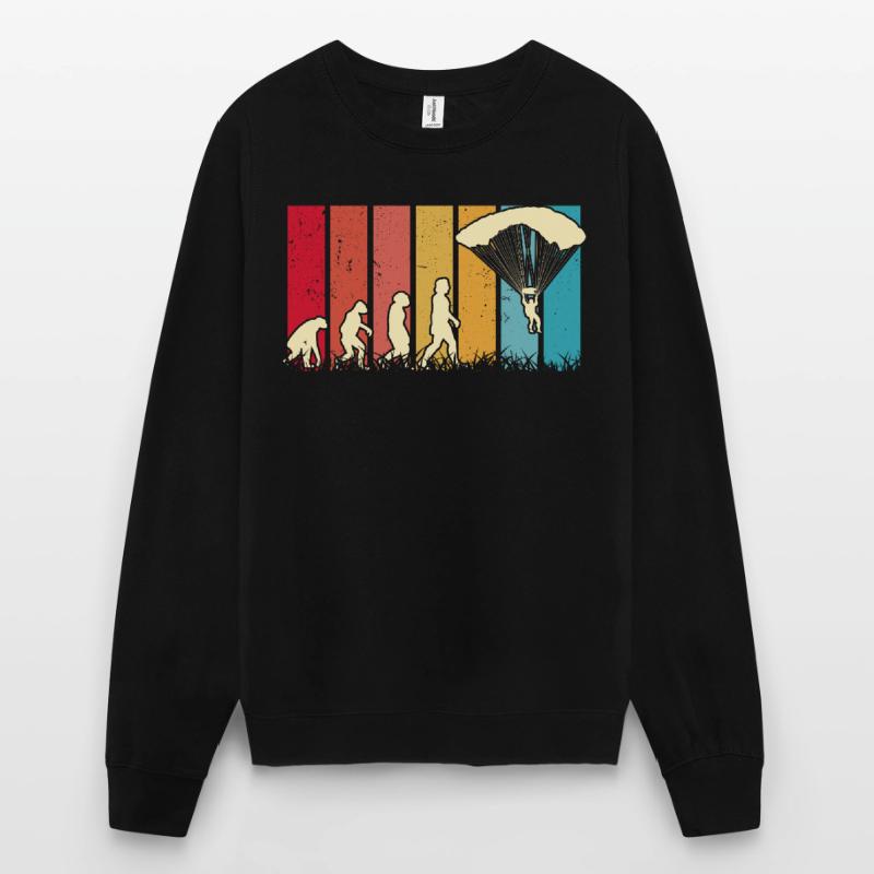 Fallschirmspringer EvolutionFallmschirm Skydive Unisex Pullover