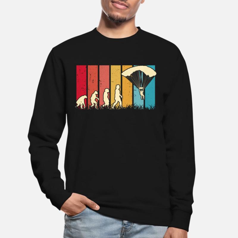 Fallschirmspringer EvolutionFallmschirm Skydive Unisex Pullover