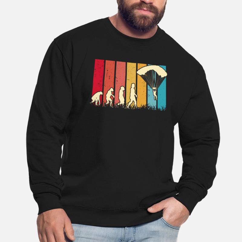 Fallschirmspringer EvolutionFallmschirm Skydive Unisex Pullover