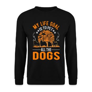 Chien de sauvetage Chien de rue - Sweat-shirt Unisexe - noir - Devant - Alina (178cm) & Michal (187cm)