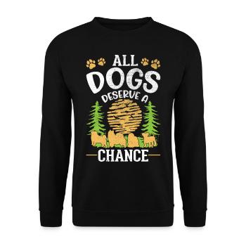 Chien de sauvetage Chien de rue - Sweat-shirt Unisexe - noir - Devant - Alina (178cm) & Michal (187cm)