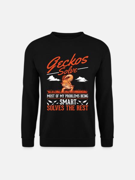 Gecko Geschenk Leopardgecko - Unisex Pullover - Schwarz