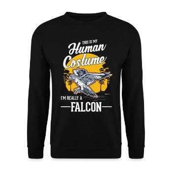 Falcon Owner Falconer Kestrel Falconry - Unisex Sweatshirt - black - Front - Alina (178cm) & Michal (187cm)
