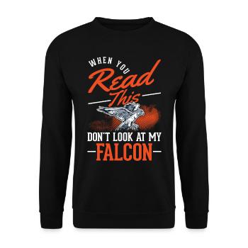 Falcon Falconer Kestrel Falconry Falconry Falconer - Unisex Sweatshirt - black - Front - Alina (178cm) & Michal (187cm)