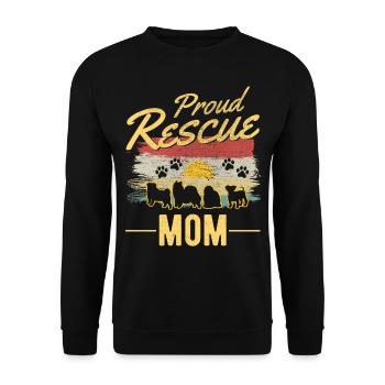 Chien de sauvetage maman chien de rue - Sweat-shirt Unisexe - noir - Devant - Alina (178cm) & Michal (187cm)