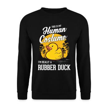 Rubber Duck Halloween Rubber Duck Rubber Duck - Unisex Sweatshirt - black - Front - Alina (178cm) & Michal (187cm)