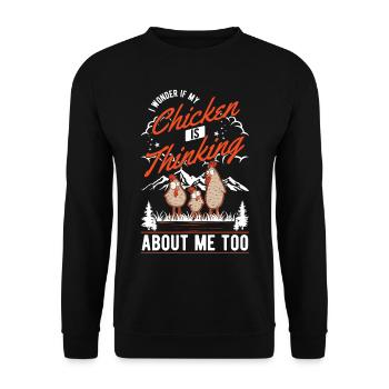 Chickens, Chicken Breeding, Chicken, Farmer, Farmer - Unisex Sweatshirt - black - Front - Alina (178cm) & Michal (187cm)