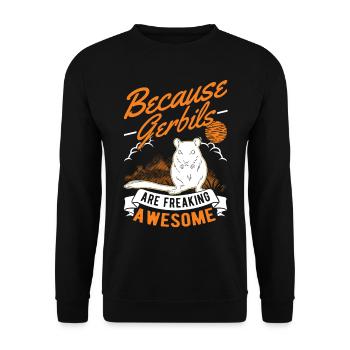 Gerbille Rennratte Rennmaus - Sweat-shirt Unisexe - noir - Devant - Alina (178cm) & Michal (187cm)