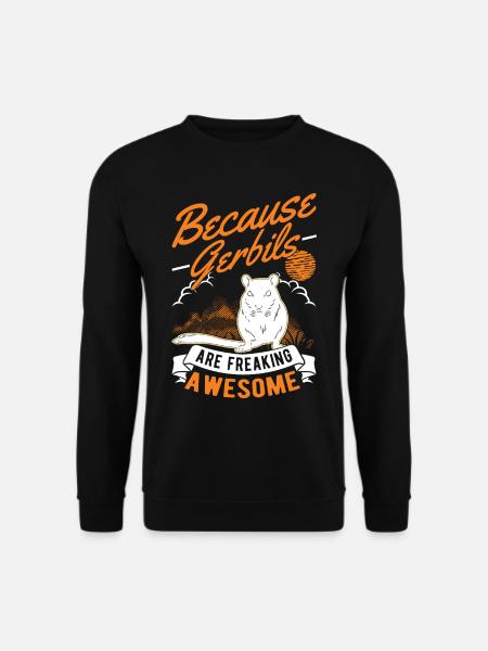 Gerbil Rennratte Rennmaus - Unisex Pullover - Schwarz