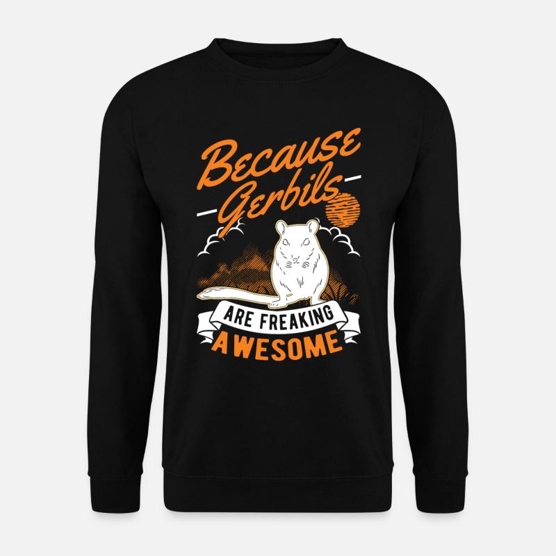 Gerbil Rennratte Rennmaus - Unisex Pullover - Schwarz