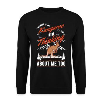 Kangourou d’Australie Kangourou d’Australie - Sweat-shirt Unisexe - noir - Devant - Alina (178cm) & Michal (187cm)
