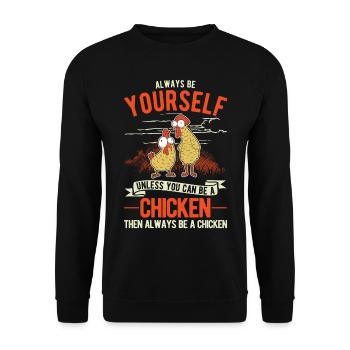 Chickens Chicken Breeding Chicken Farmer - Unisex Sweatshirt - black - Front - Alina (178cm) & Michal (187cm)