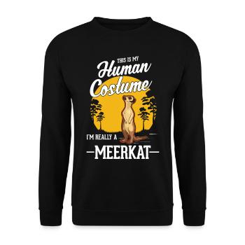 Déguisement Suricate Suricate Halloween - Sweat-shirt Unisexe - noir - Devant - Alina (178cm) & Michal (187cm)