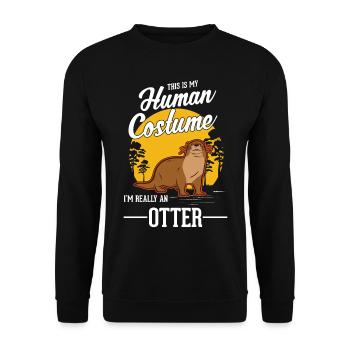 Otter Human CostumeOtter Sea Otter - Unisex Sweatshirt - black - Front - Alina (178cm) & Michal (187cm)