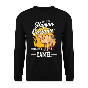 Camel Costume Halloween Egypt - Unisex Sweatshirt - black - Front - Alina (178cm) & Michal (187cm)