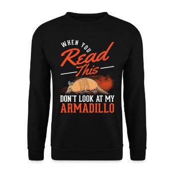 Armadillo Gift Armadillo - Unisex Sweatshirt - black - Front - Alina (178cm) & Michal (187cm)