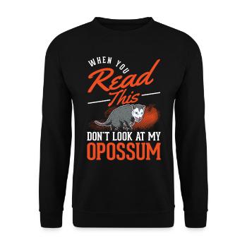 Opossum cadeau opossum marsupial - Sweat-shirt Unisexe - noir - Devant - Alina (178cm) & Michal (187cm)