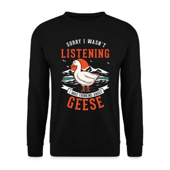 Oies cadeau oie éleveur oie oie - Sweat-shirt Unisexe - noir - Devant - Alina (178cm) & Michal (187cm)