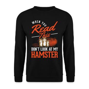 Hamster cadeau Hamster or Hamster - Sweat-shirt Unisexe - noir - Devant - Alina (178cm) & Michal (187cm)