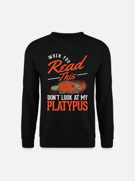 Schnabeltier Platypus - Unisex Pullover - Schwarz