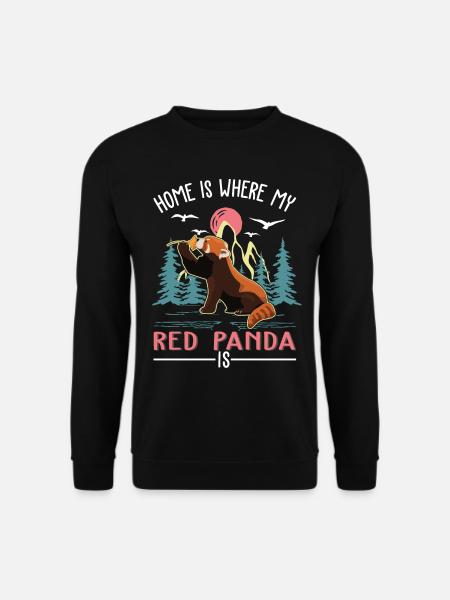 Roter Panda Geschenk Red Panda - Unisex Pullover - Schwarz