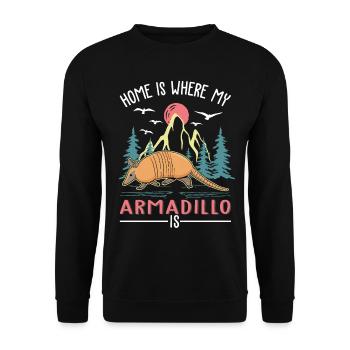 Armadillo Home Armadillo Armadillo - Unisex Sweatshirt - black - Front - Alina (178cm) & Michal (187cm)