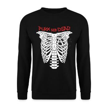 Punx not dead - Unisex Pullover - Schwarz - Vorne - Alina (178cm) & Michal (187cm)