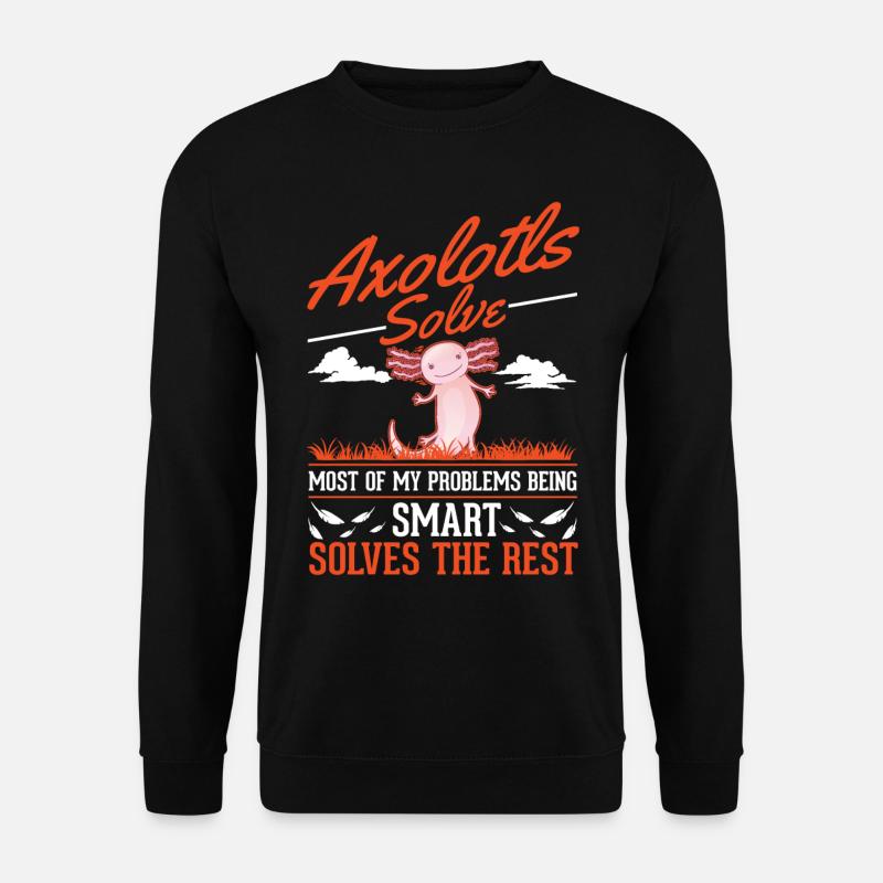 Axolotl Gift Cocked Amphibian - Unisex Sweatshirt - black