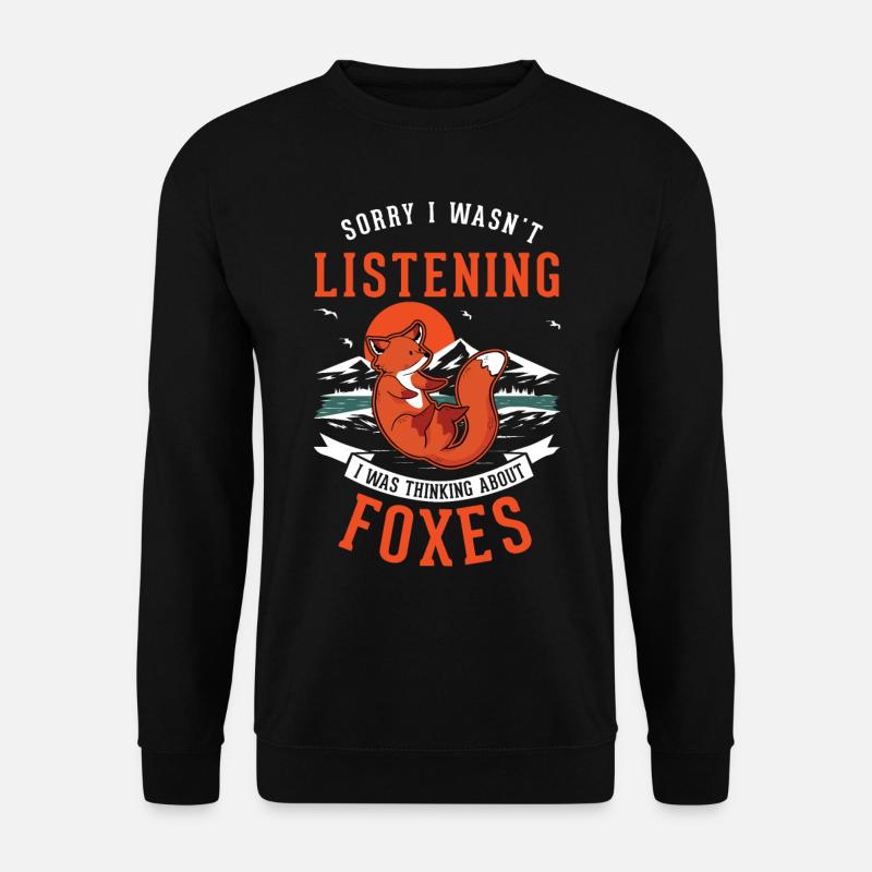Fuchs Geschenk Rotfuchs - Unisex Pullover - Schwarz
