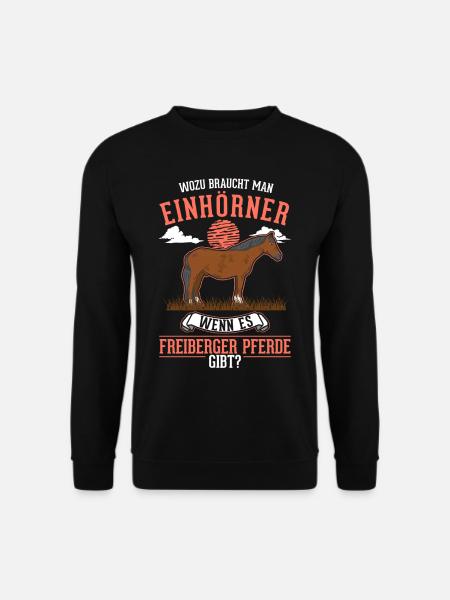 Freiberger Pferd Einhorn - Unisex Pullover - Schwarz
