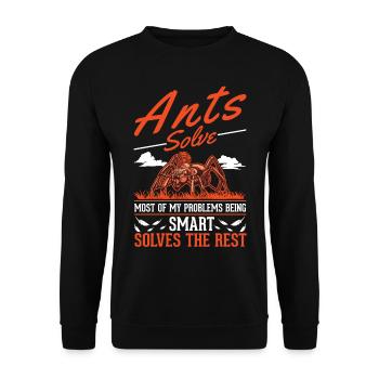 Ants, Ant Farm, Anthill, Fire Ants - Unisex Sweatshirt - black - Front - Alina (178cm) & Michal (187cm)