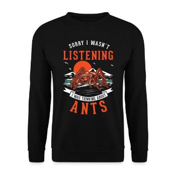 Ants, Ant Farm, Anthill, Fire Ants - Unisex Sweatshirt - black - Front - Alina (178cm) & Michal (187cm)