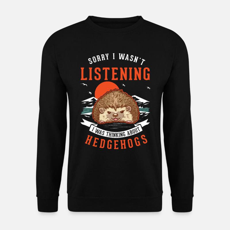 Hérisson cadeau hérisson épineux - Sweat-shirt Unisexe - noir