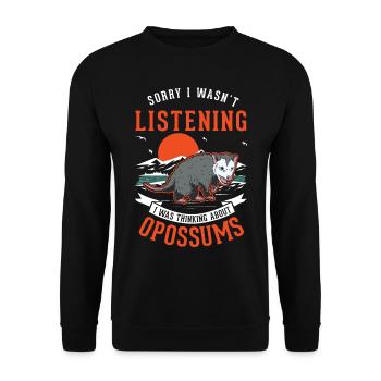 Opossum cadeau opossum marsupial - Sweat-shirt Unisexe - noir - Devant - Alina (178cm) & Michal (187cm)