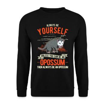 Opossum cadeau opossum marsupial - Sweat-shirt Unisexe - noir - Devant - Alina (178cm) & Michal (187cm)