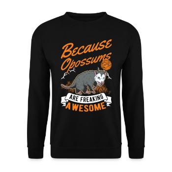 Parce que les opossums sont vraiment géniaux - Sweat-shirt Unisexe - noir - Devant - Alina (178cm) & Michal (187cm)