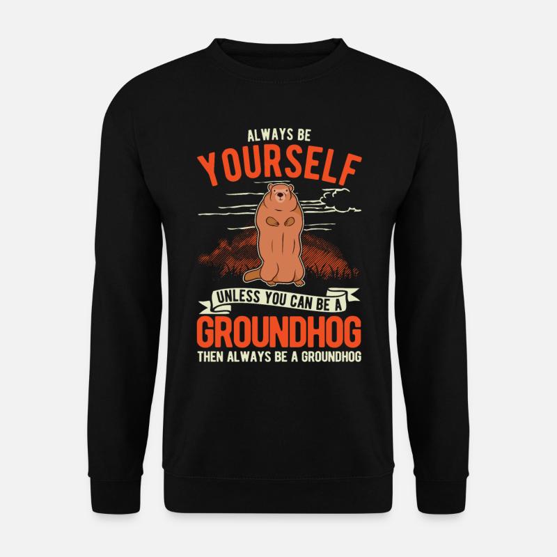 Marmot Groundhog Woodchuck - Unisex Sweatshirt - black
