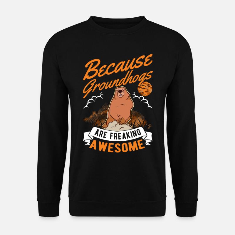 Marmot Groundhog Day Woodchuck - Unisex Sweatshirt - black
