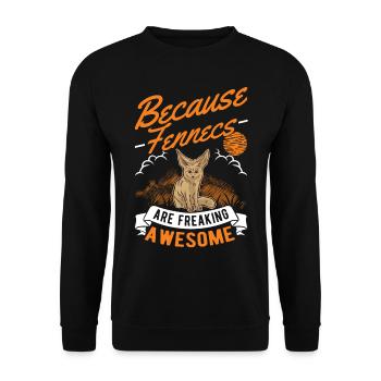 Parce que les Fennecs sont vraiment géniaux Fennek - Sweat-shirt Unisexe - noir - Devant - Alina (178cm) & Michal (187cm)