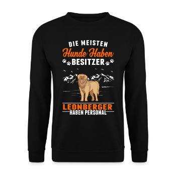 Leonberger Personal - Unisex Pullover - Schwarz - Vorne - Alina (178cm) & Michal (187cm)