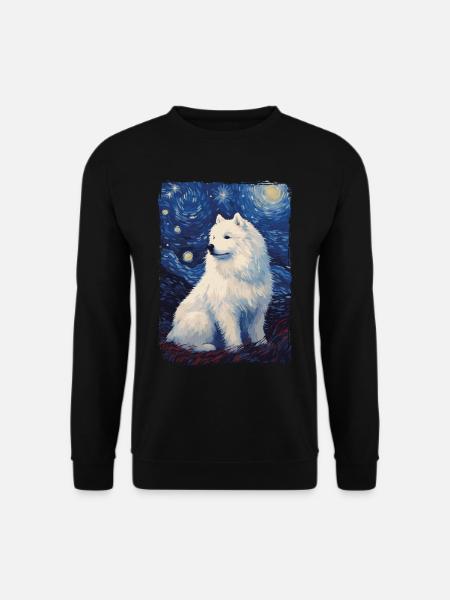 Samoyed Starry Night - Unisex Sweatshirt - black