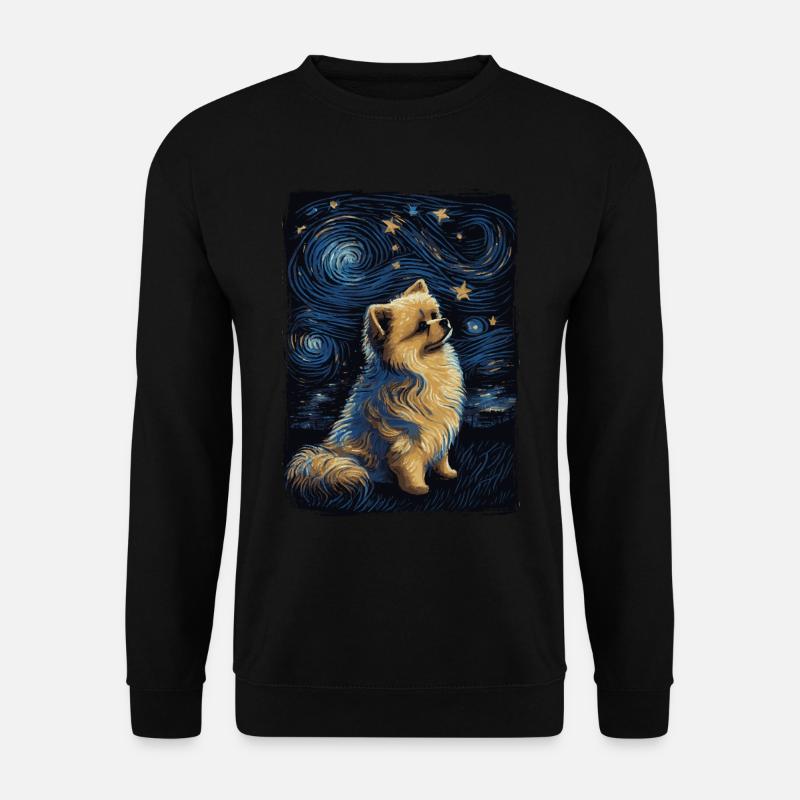 Pomeranian Starry Night - Unisex Sweatshirt - black