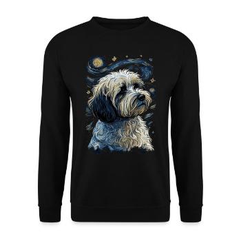 Havanese Starry Night - Unisex Sweatshirt - black - Front - Alina (178cm) & Michal (187cm)