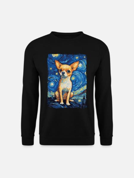 Chihuahua Starry Night - Unisex Pullover - Schwarz